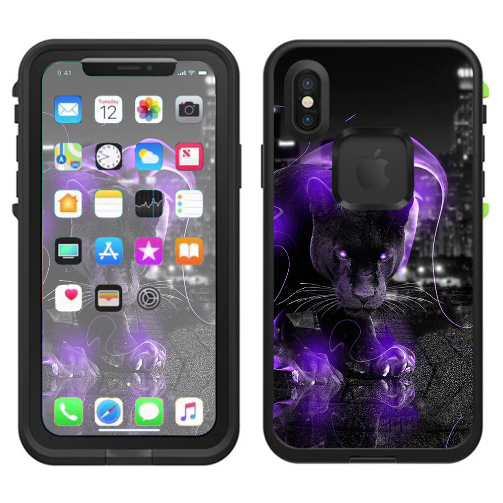  Black Panther Purple Smoke Lifeproof Fre Case iPhone X Skin