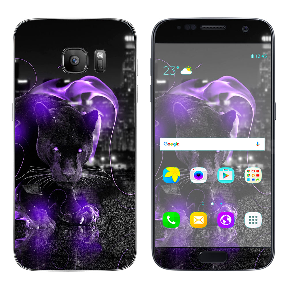  Black Panther Purple Smoke Samsung Galaxy S7 Skin