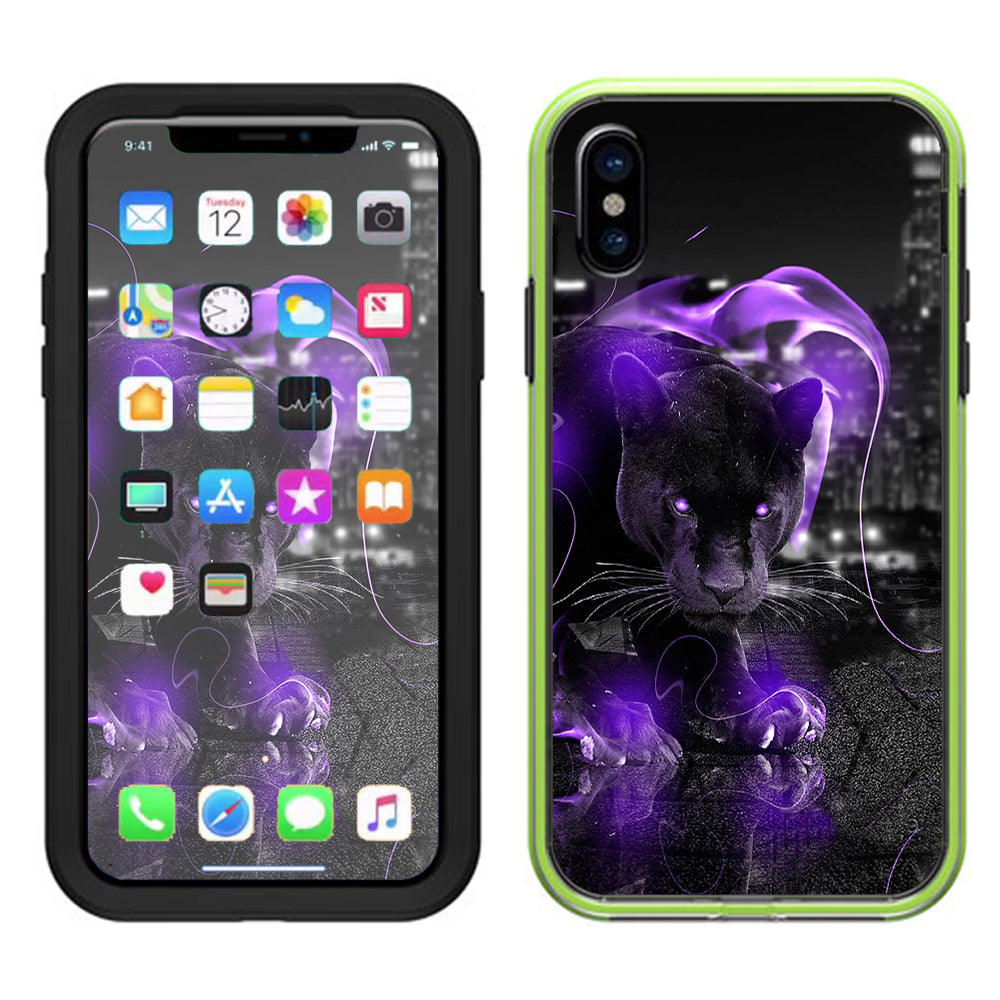  Black Panther Purple Smoke Lifeproof Slam Case iPhone X Skin
