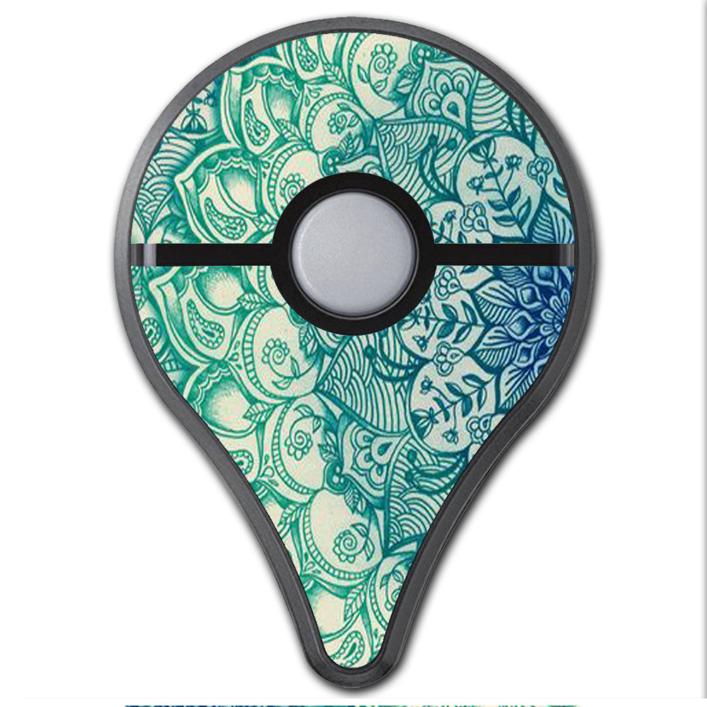  Blue Green Mandala Pattern Pokemon Go Plus Skin