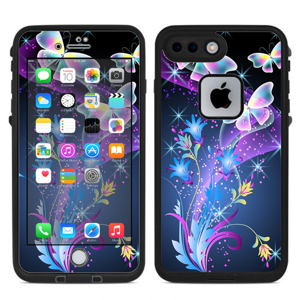  Glowing Butterflies In Flight Lifeproof Fre iPhone 7 Plus or iPhone 8 Plus Skin