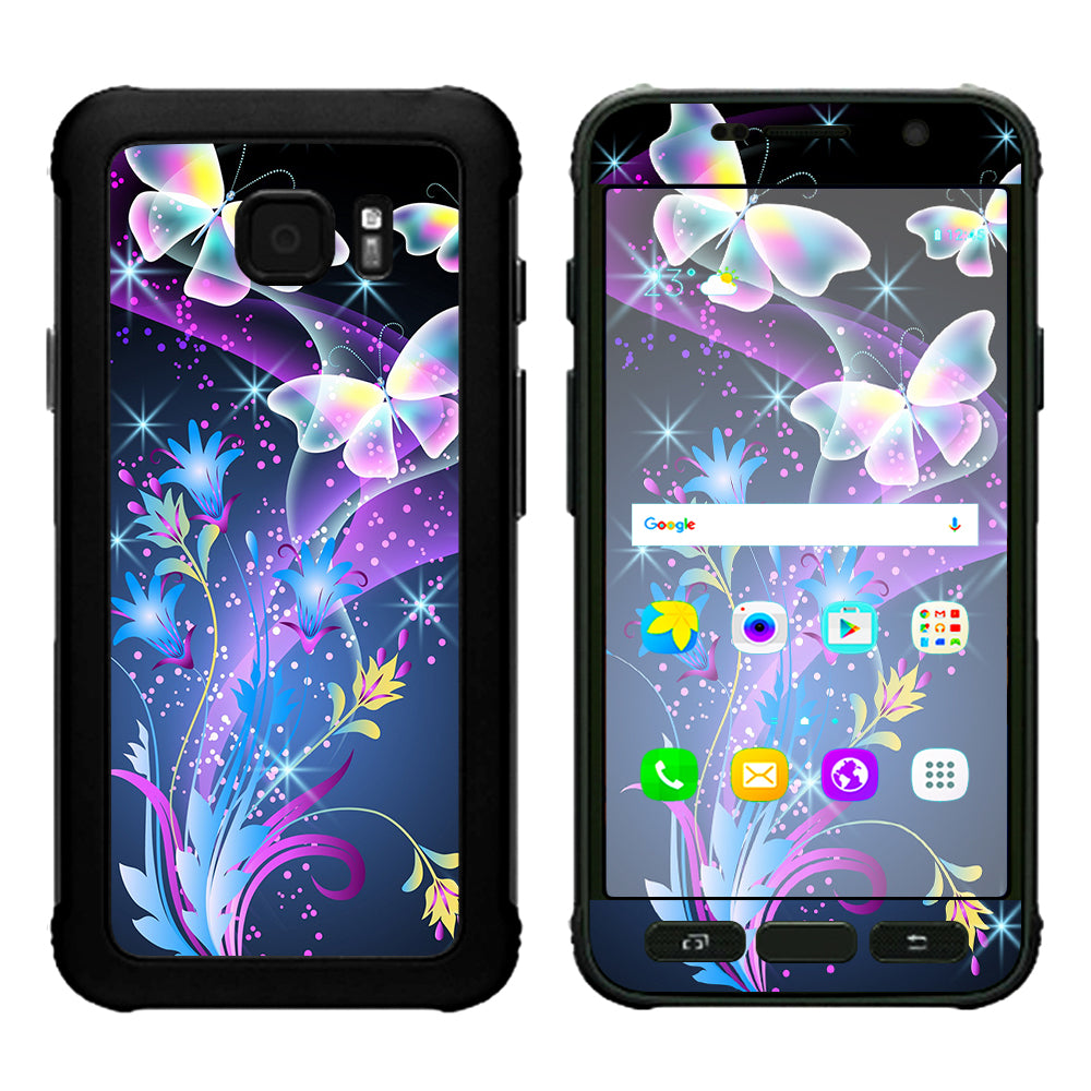  Glowing Butterflies In Flight Samsung Galaxy S7 Active Skin