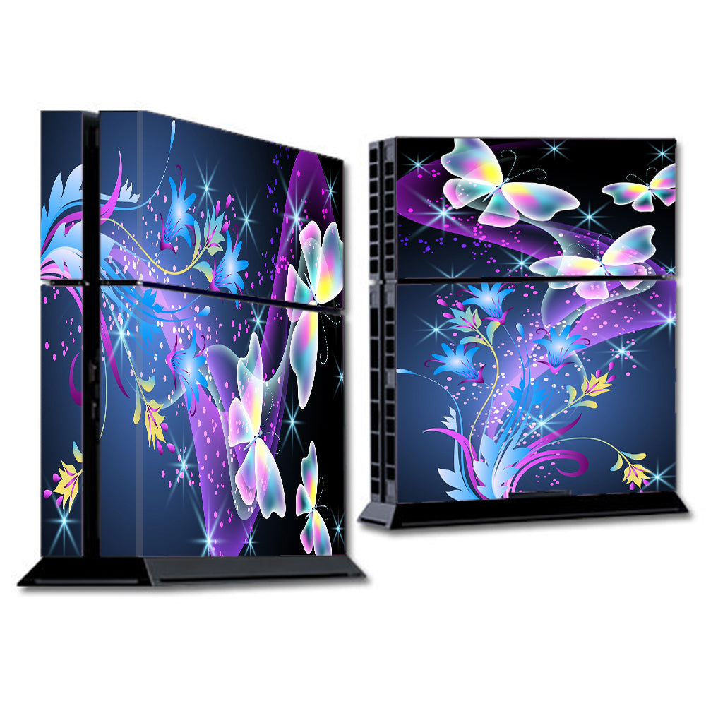  Glowing Butterflies In Flight Sony Playstation PS4 Skin