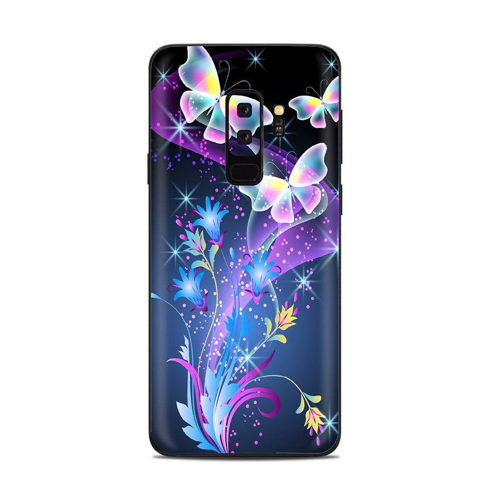  Glowing Butterflies In Flight Samsung Galaxy S9 Plus Skin