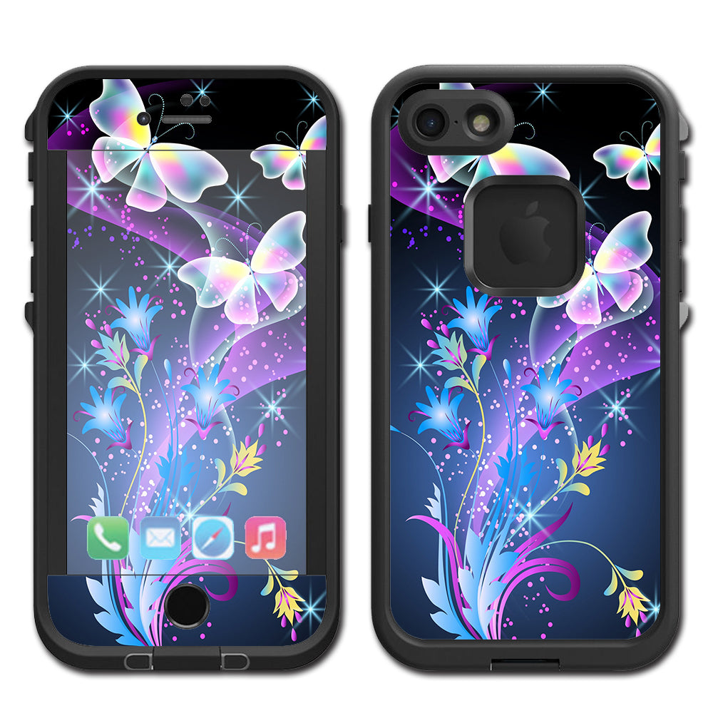  Glowing Butterflies In Flight Lifeproof Fre iPhone 7 or iPhone 8 Skin