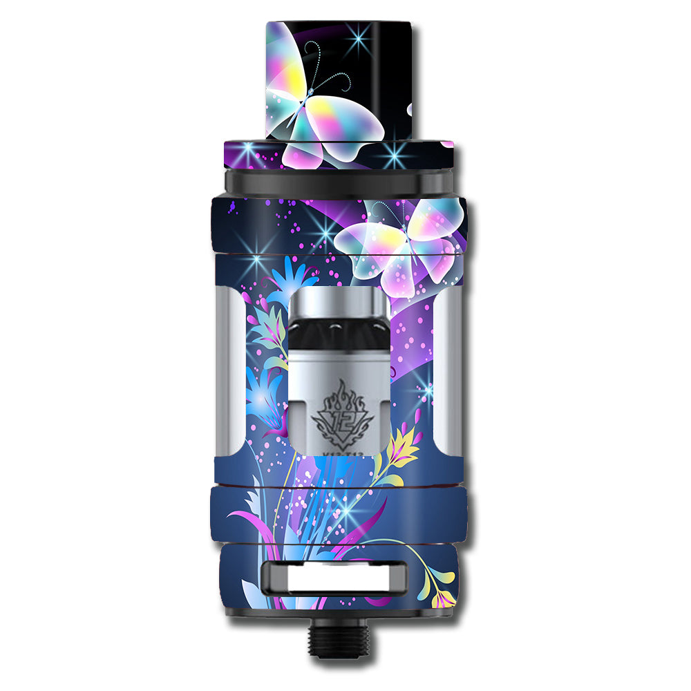  Glowing Butterflies In Flight Smok TFV12 Tank Skin