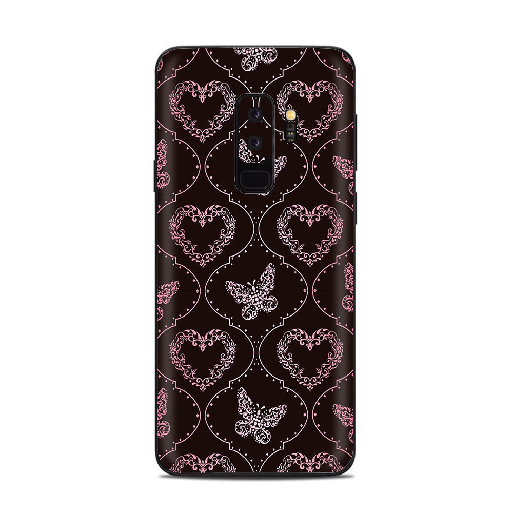 Butterfly Heart Pattern Samsung Galaxy S9 Plus Skin