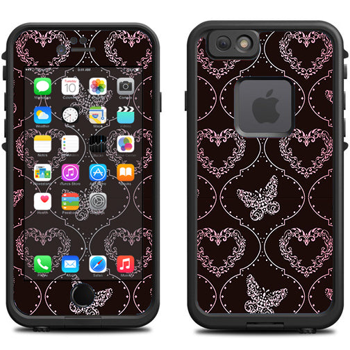  Butterfly Heart Pattern Lifeproof Fre iPhone 6 Skin