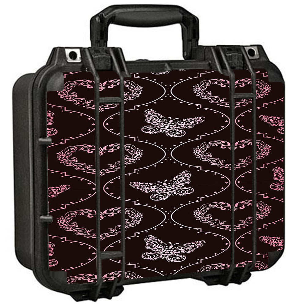  Butterfly Heart Pattern Pelican Case 1400 Skin