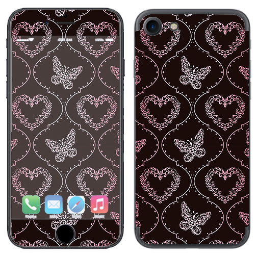  Butterfly Heart Pattern Apple iPhone 7 or iPhone 8 Skin