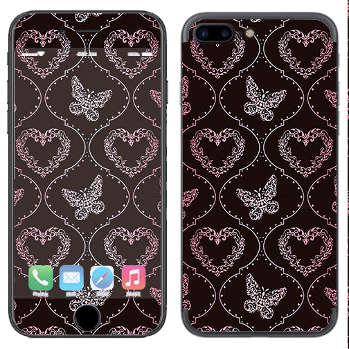  Butterfly Heart Pattern Apple  iPhone 7+ Plus / iPhone 8+ Plus Skin
