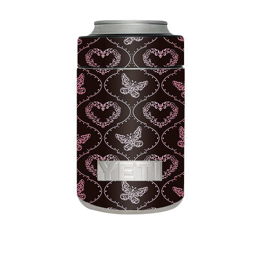  Butterfly Heart Pattern Yeti Rambler Colster Skin