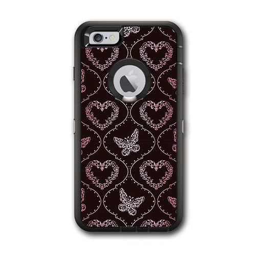  Butterfly Heart Pattern Otterbox Defender iPhone 6 PLUS Skin