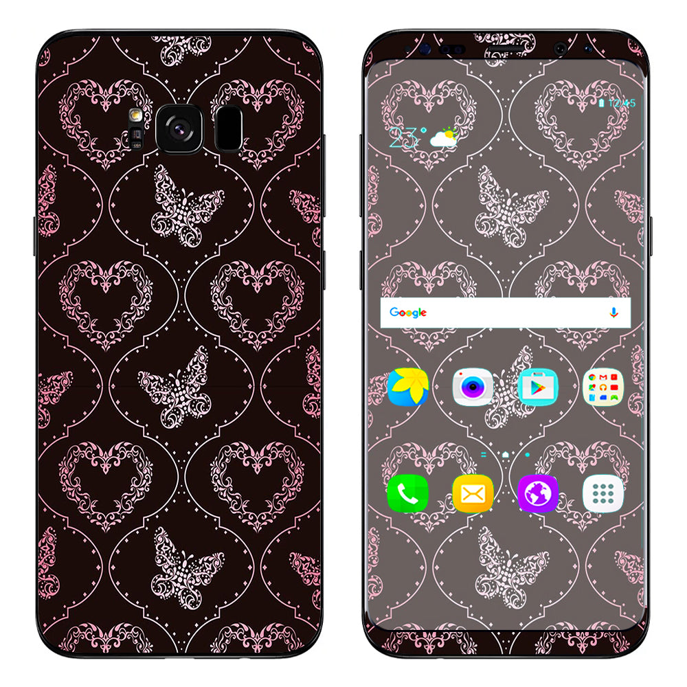  Butterfly Heart Pattern Samsung Galaxy S8 Plus Skin