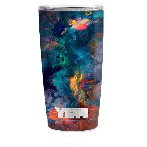  Color Storm Watercolors Yeti 20oz Rambler Tumbler Skin