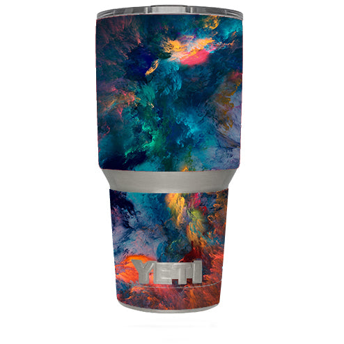  Color Storm Watercolors Yeti 30oz Rambler Tumbler Skin