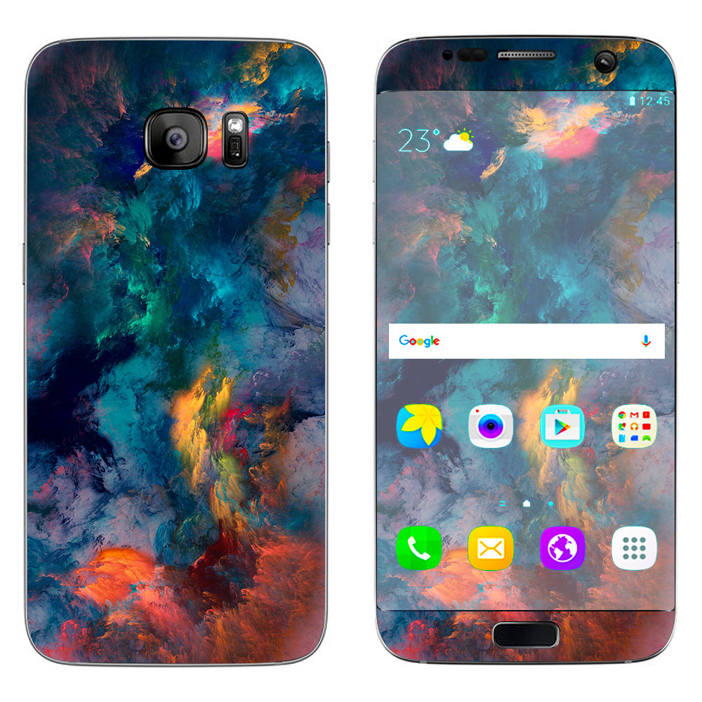  Color Storm Watercolors Samsung Galaxy S7 Edge Skin