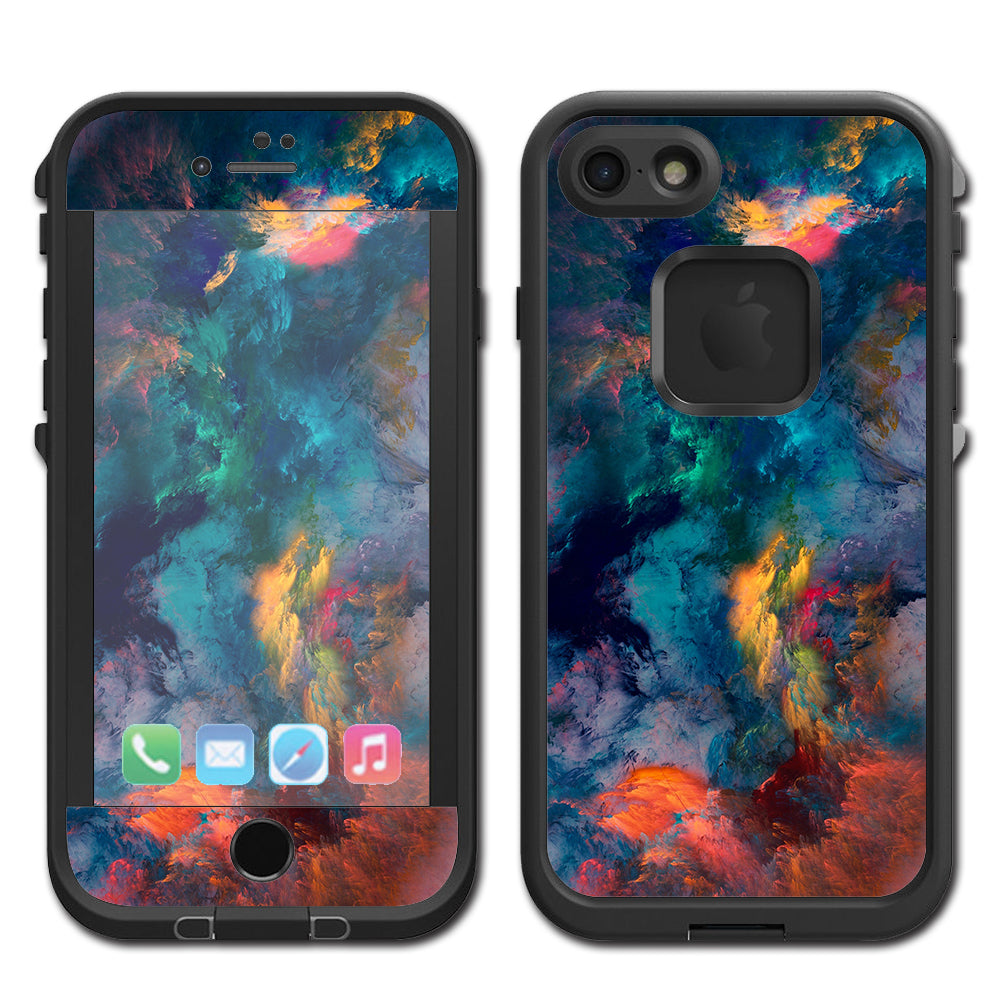  Color Storm Watercolors Lifeproof Fre iPhone 7 or iPhone 8 Skin