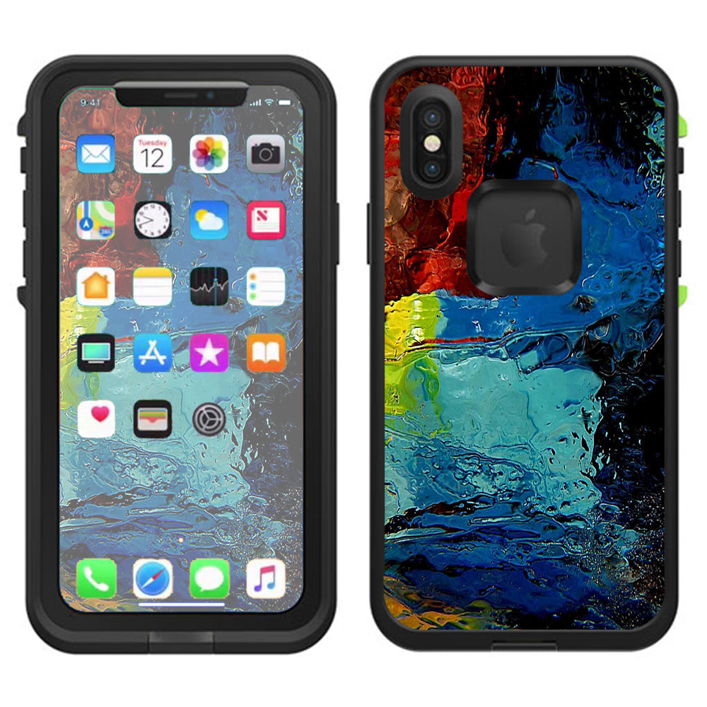  Oil Paint Color Scheme Lifeproof Fre Case iPhone X Skin