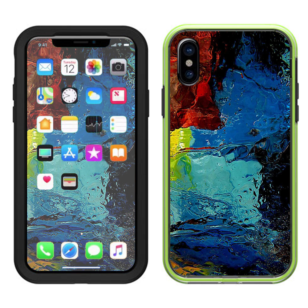  Oil Paint Color Scheme Lifeproof Slam Case iPhone X Skin