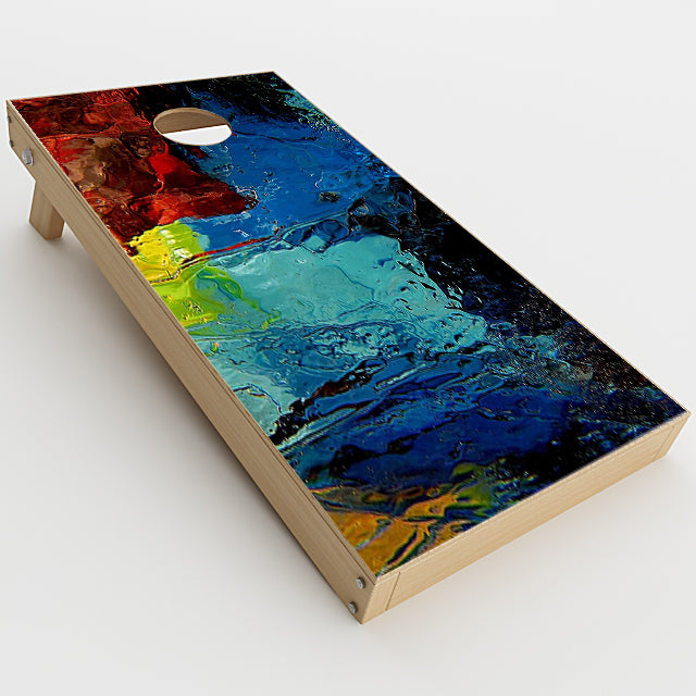  Oil Paint Color Scheme Cornhole Game Boards  Skin