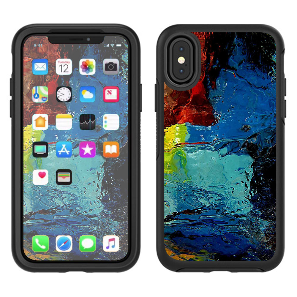 Oil Paint Color Scheme Otterbox Defender Apple iPhone X Skin