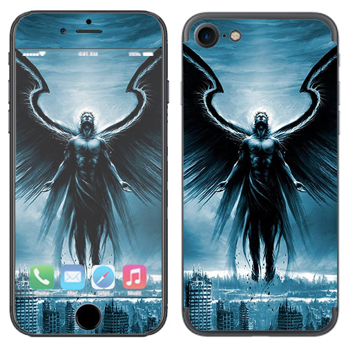  Dark Angel Wings Over City Apple iPhone 7 or iPhone 8 Skin