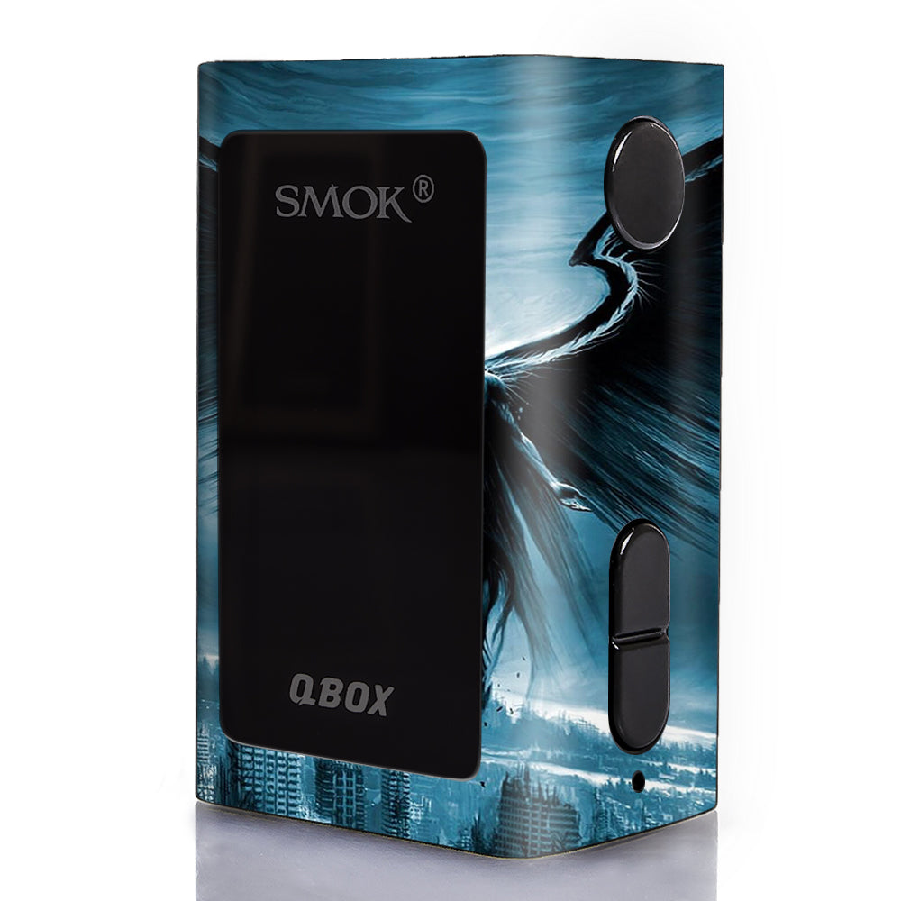  Dark Angel Wings Over City Smok Q-Box Skin