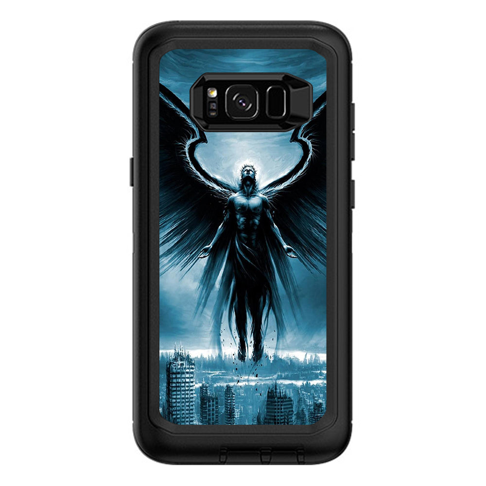  Dark Angel Wings Over City Otterbox Defender Samsung Galaxy S8 Plus Skin