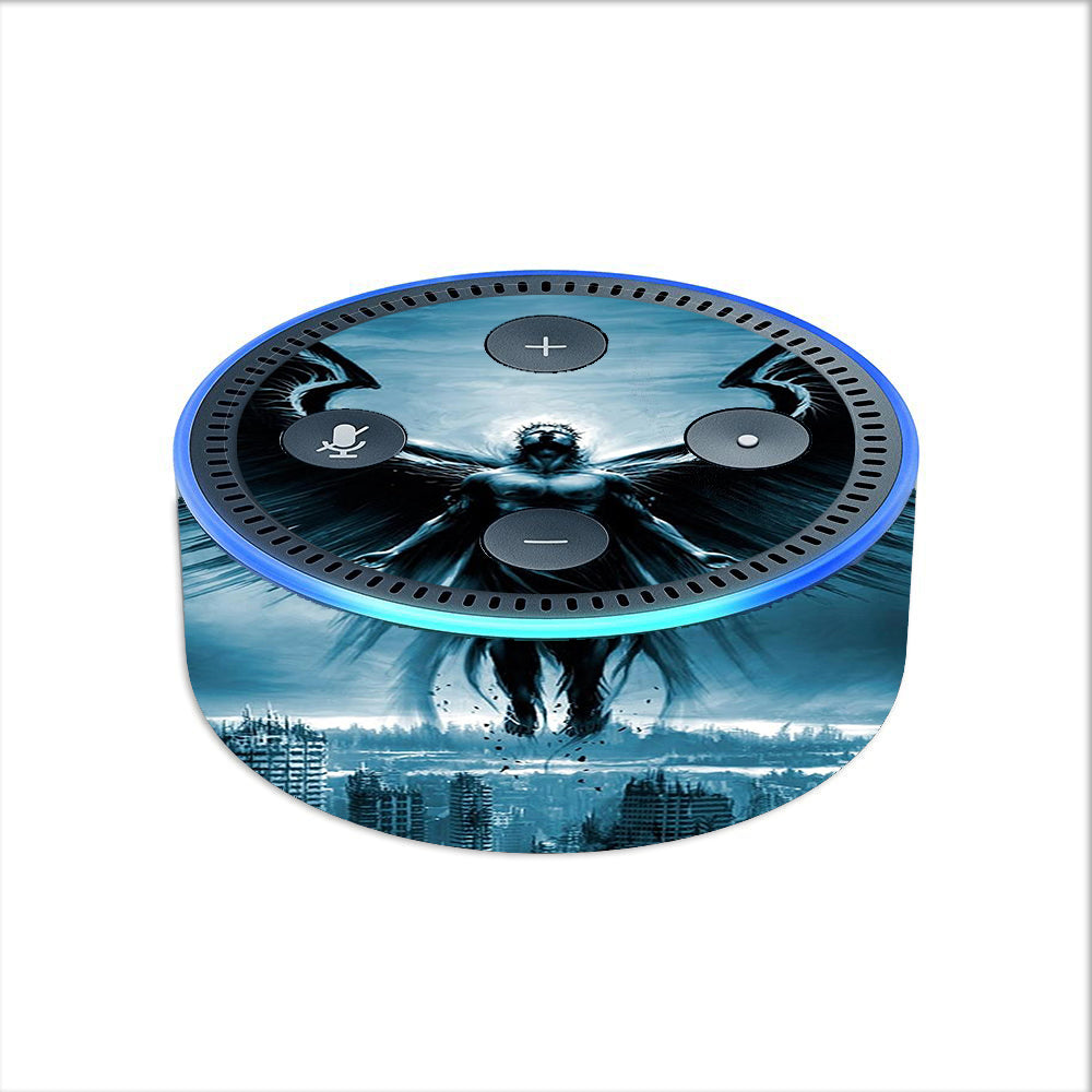  Dark Angel Wings Over City Amazon Echo Dot 2nd Gen Skin