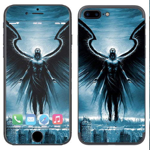  Dark Angel Wings Over City Apple  iPhone 7+ Plus / iPhone 8+ Plus Skin
