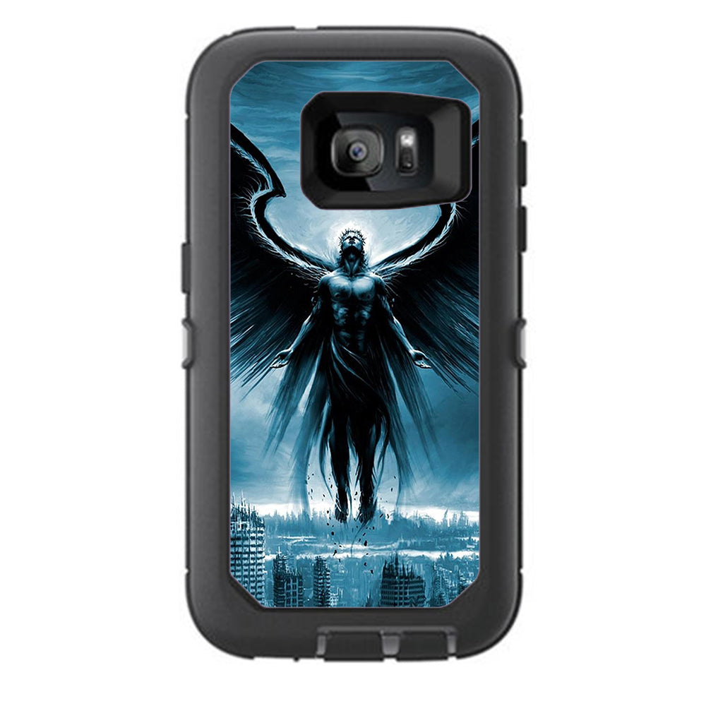  Dark Angel Wings Over City Otterbox Defender Samsung Galaxy S7 Skin