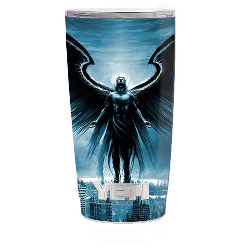  Dark Angel Wings Over City Yeti 20oz Rambler Tumbler Skin