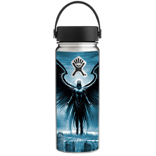  Dark Angel Wings Over City Hydroflask 18oz Wide Mouth Skin