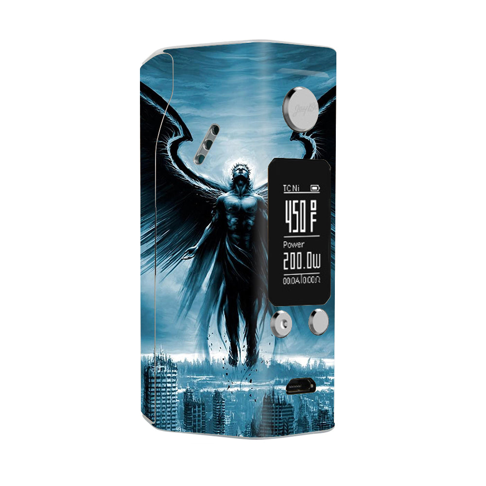  Dark Angel Wings Over City Wismec Reuleaux RX200S Skin