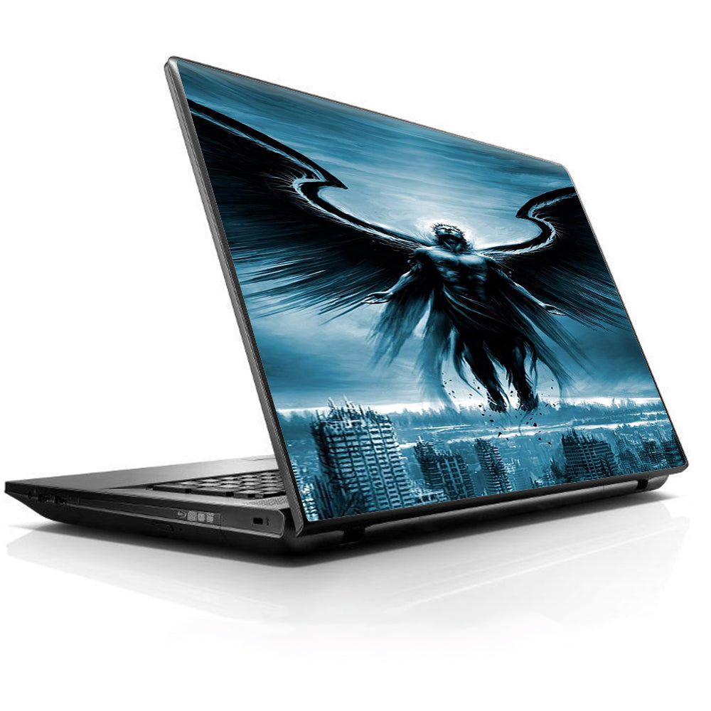  Dark Angel Wings Over City Universal 13 to 16 inch wide laptop Skin
