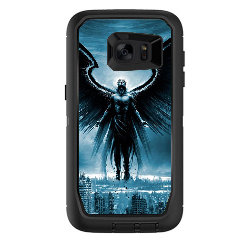  Dark Angel Wings Over City Otterbox Defender Samsung Galaxy S7 Edge Skin