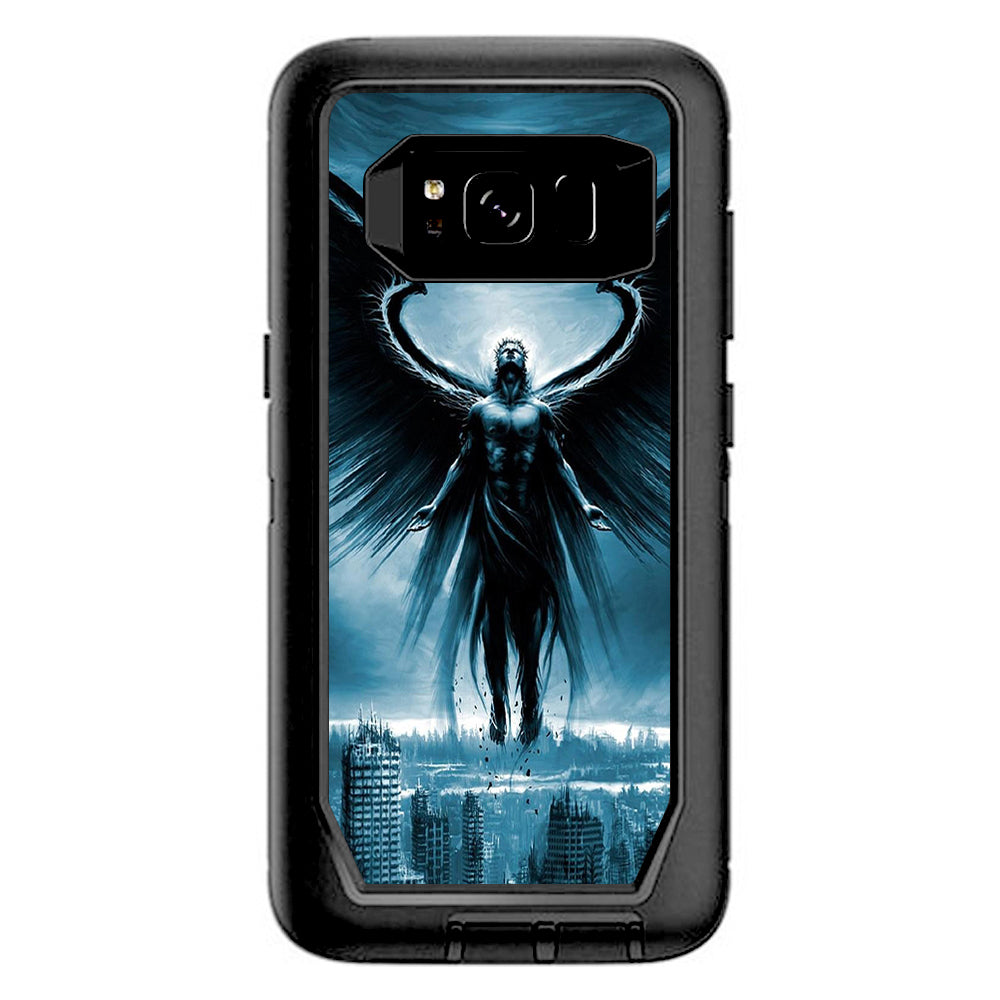  Dark Angel Wings Over City Otterbox Defender Samsung Galaxy S8 Skin