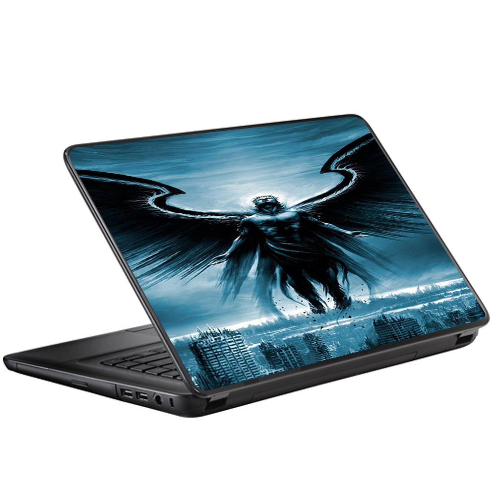  Dark Angel Wings Over City Universal 13 to 16 inch wide laptop Skin