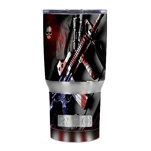 Ar Military Rifle America Flag RTIC 20oz Tumbler Skin