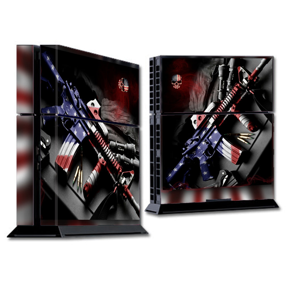  Ar Military Rifle America Flag Sony Playstation PS4 Skin