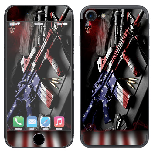  Ar Military Rifle America Flag Apple iPhone 7 or iPhone 8 Skin