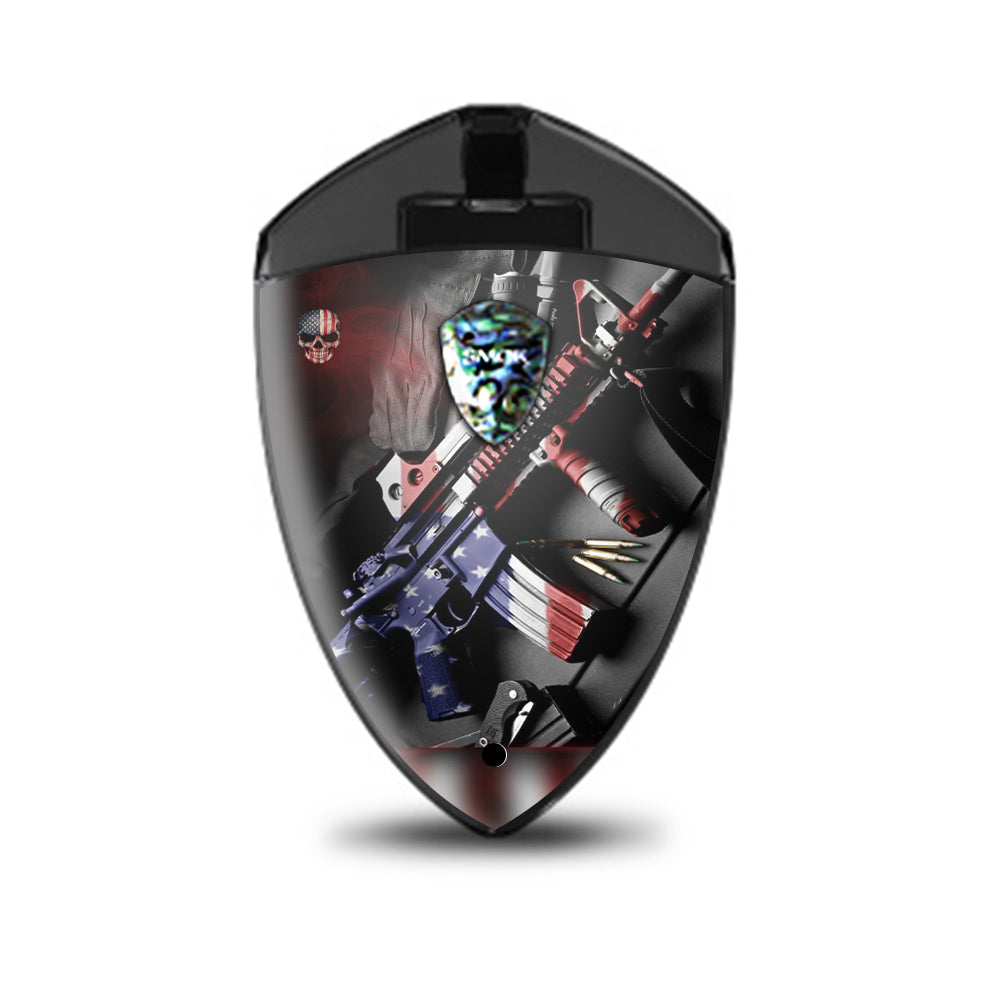  Ar Military Rifle America Flag Smok Rolo Badge Skin
