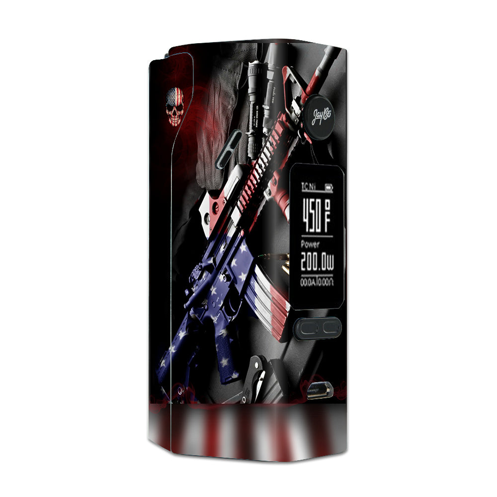  Ar Military Rifle America Flag Wismec Reuleaux RX 2/3 combo kit Skin