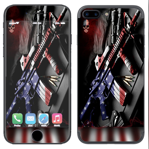  Ar Military Rifle America Flag Apple  iPhone 7+ Plus / iPhone 8+ Plus Skin