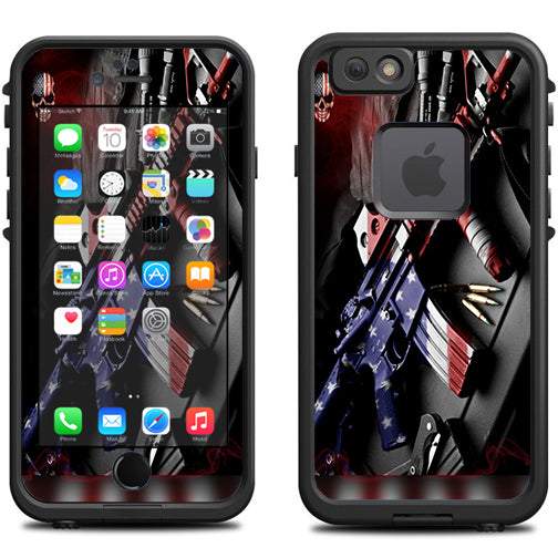 Ar Military Rifle America Flag Lifeproof Fre iPhone 6 Skin