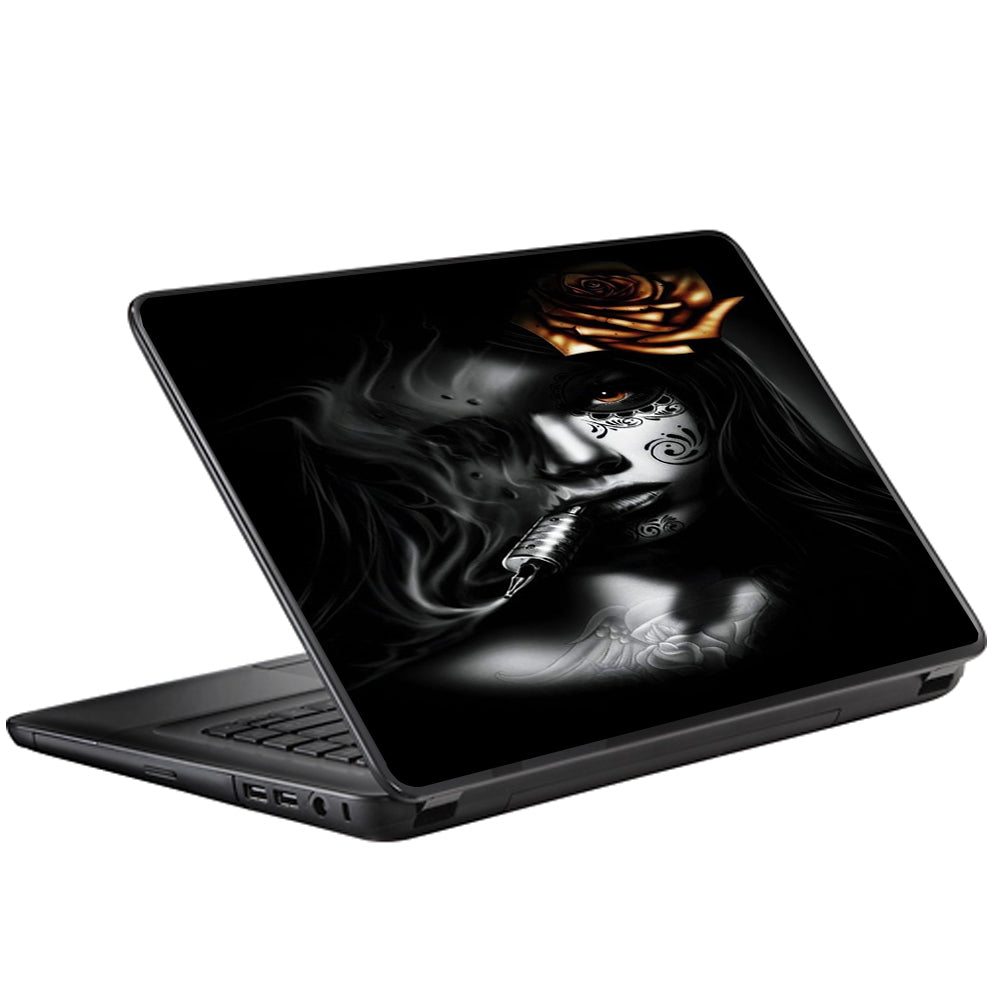  Dark Rose Tattoo Girl Universal 13 to 16 inch wide laptop Skin