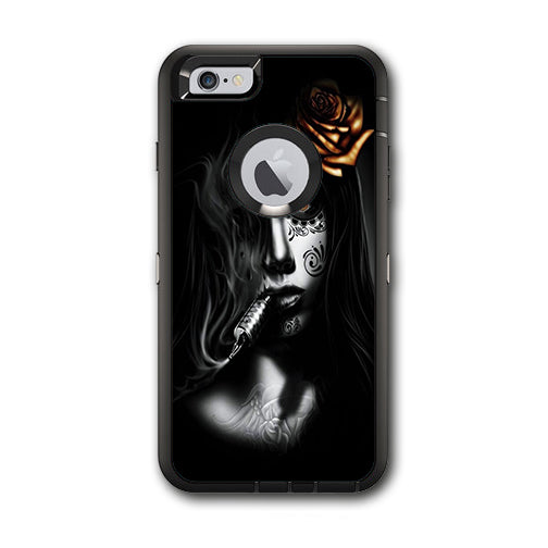  Dark Rose Tattoo Girl Otterbox Defender iPhone 6 PLUS Skin