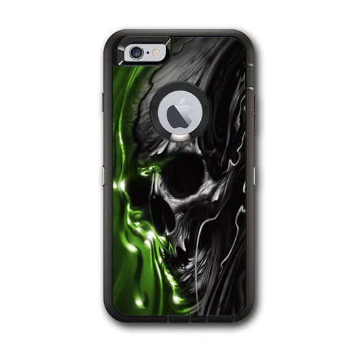  Dark Skull, Skeleton Neon Green Otterbox Defender iPhone 6 PLUS Skin