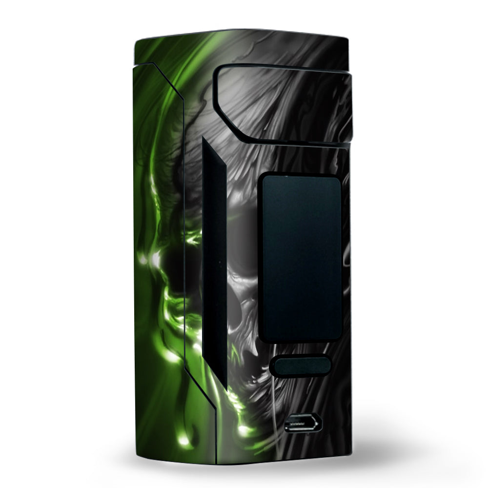  Dark Skull, Skeleton Neon Green Wismec RX2 20700 Skin